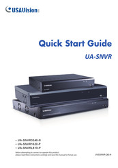 USAVision UA-SNVR1620-P Quick Start Manual