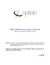 OPTILAB ASE-C-MSA-3 User Manual
