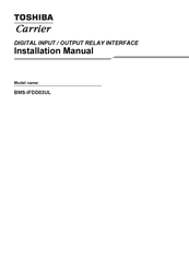 Toshiba BMS-IFDD03UL Installation Manual