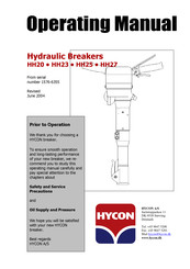 HYCON HH25 Operating Manual