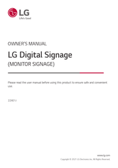 LG 22XE1J Owner's Manual