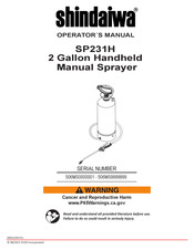 Shindaiwa SP231H Operator's Manual