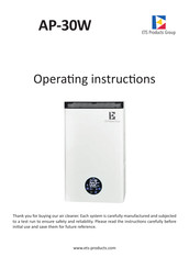 ETS AP-30W Operating Instructions Manual