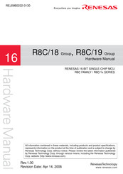 Renesas R8C/18 Series Hardware Manual