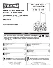 Black Max BM907000B Operator's Manual