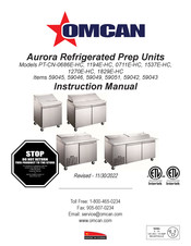 Omcan Aurora PT-CN-0711E-HC Instruction Manual