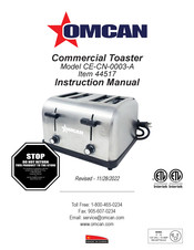 Omcan 44517 Instruction Manual