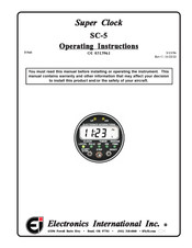 Electronics International Super Clock SC-5 Operating Instructions Manual