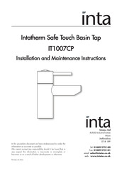Inta IT1007CP Nstallation And Maintenance Instructions