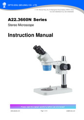 OPTO-EDU A22 3660N Series Instruction Manual