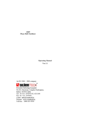 ScienTECH AB65 Operating Manual