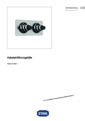 Stahl 8169/1 Series Operating Instructions Manual