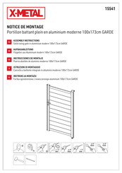 X-METAL 15541 Assembly Instructions Manual