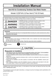 Noritz EZ2FVK-2 Installation Manual