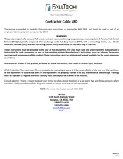 Falltech SRD User Instruction Manual