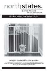 NORTH STATES MyPet Extra Tall & Wide Walk Thru EasyPass Pet Gate Instructions Manual