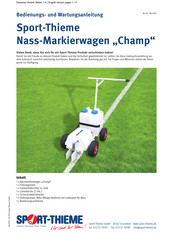 Sport-thieme Champ 306 5802 User Manual