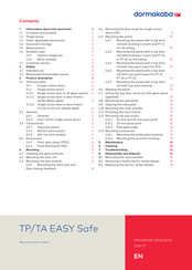 Dormakaba TP/TA EASY Safe Mounting Instructions
