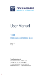Time Electronics 1041 User Manual