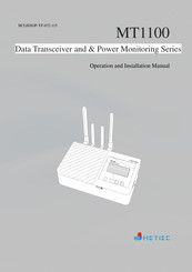 METIEC MT1100 Operation And Installation Manual