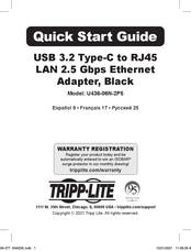 Tripp Lite U436-06N-2P5 Quick Start Manual