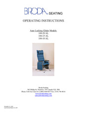 BRODA Seating 100-10 AL Operating Instructions Manual