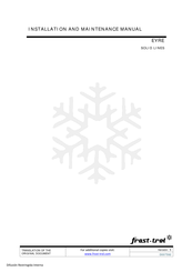 frost-trol EYRE PM0000185143ND20 Installation And Maintenance Manual