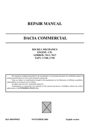 Dacia D 4S169 2004 Repair Manual