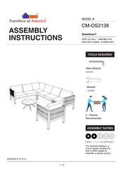Furniture of America Sasha CM-OS2138 Assembly Instructions Manual