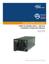 Alpha Technologies CXDF 24-48/2kW Installation & Operation Manual