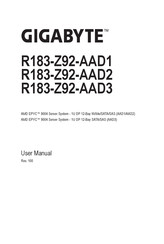 GIGA-BYTE TECHNOLOGY AMD EPYC R183-Z92-AAD1 User Manual