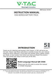 V-Tac ESS Series Instruction Manual