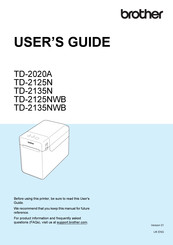 Brother TD-2125N User Manual