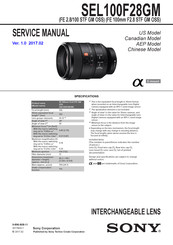 Sony SEL100F28GM Service Manual