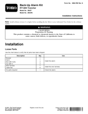 Toro 25427 Installation Instructions