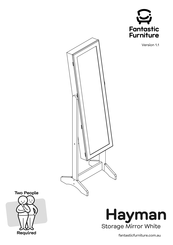 fantastic furniture HAYMAN Storage Mirror White Manual