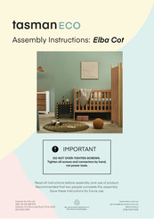 TasmanEco Elba Cot Assembly Instructions Manual