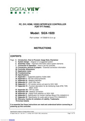 digitalview SGX-1920 Instructions Manual
