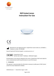 CooperVision Onefit Instructions For Use Manual