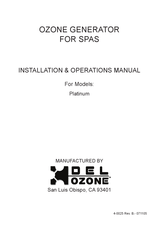Del ozone Platinum Installation & Operation Manual