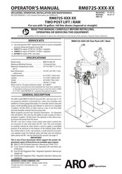 Ingersoll-Rand ARO RM072S-C-E5 Series Operator's Manual