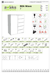 Avaks Nabytok REA Wave 7 Assembly Instructions Manual