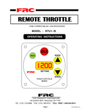 FRC RTU1-IS Operating Instructions Manual