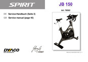 Dyaco Spirit Johnny G JB 150 Service Manual