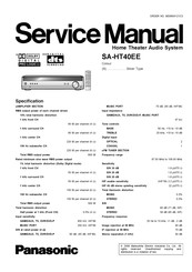 Panasonic SA-HT40EE Service Manual