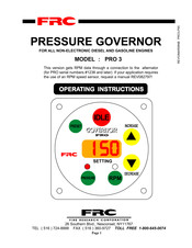 FRC GOVERNOR PRO 3 Operating Instructions Manual