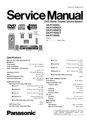 Panasonic SA-PT160GCT Service Manual