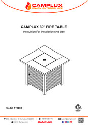 Camplux FT30CB Instructions For Installation And Use Manual