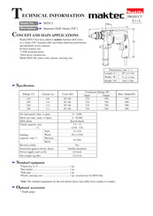 Makita maktec MT813 Technical Information