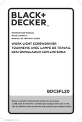 Black & Decker BDCSFL20 Instruction Manual